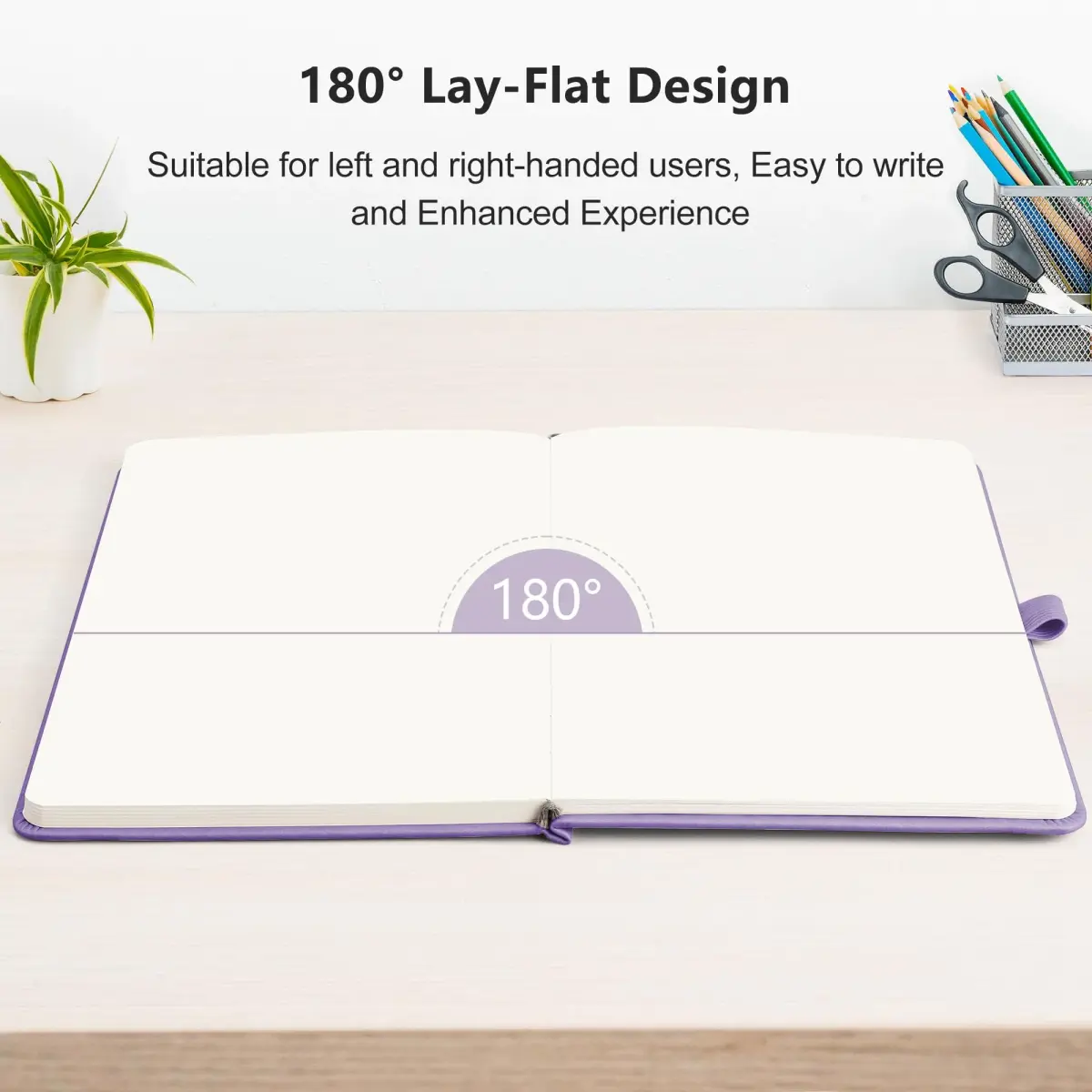 RETTACY Blank Journal Notebook A5 Purple 192 Pages | Acid-Free Paper for Smooth Writing - view 6