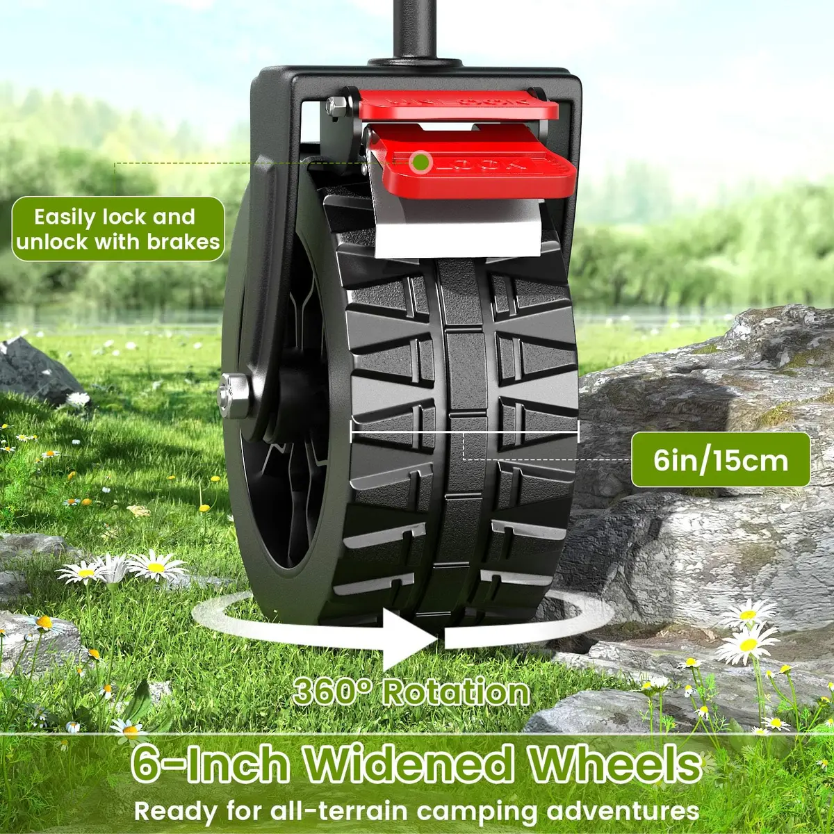 Blomoba Heavy Duty Collapsible Wagon Cart 330lbs | Large Capacity, Easy Storage & Versatile Use - view 5
