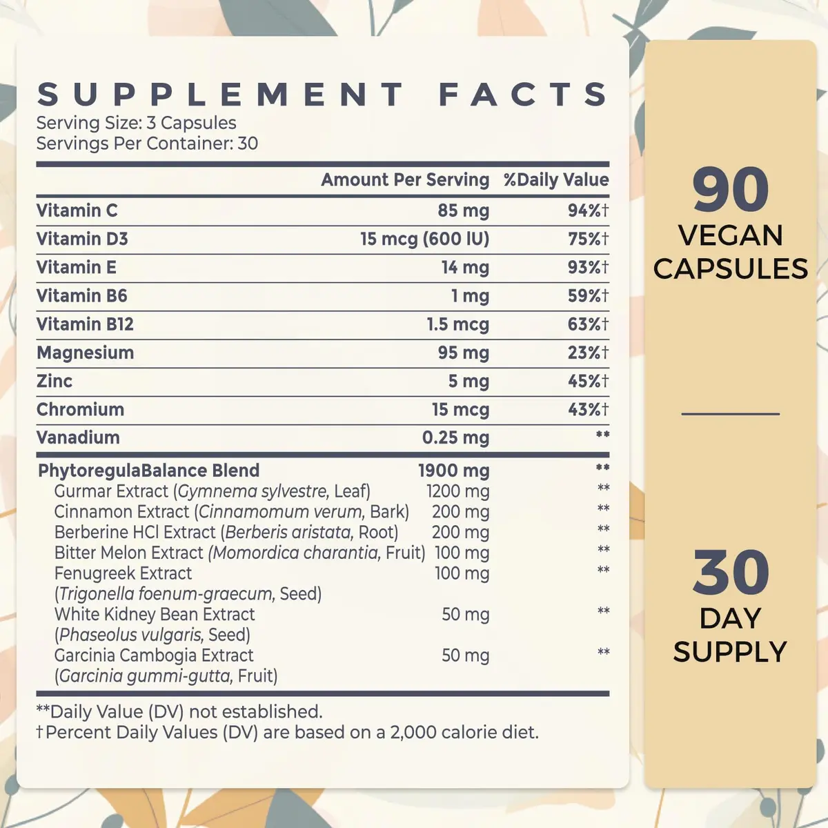 Sundhedsliv 16 in 1 Blxxd Sugr Supplement 90 Vegan Capsules | Gymnema, Berberine & Vitamins for Blood Sugar Support - view 2