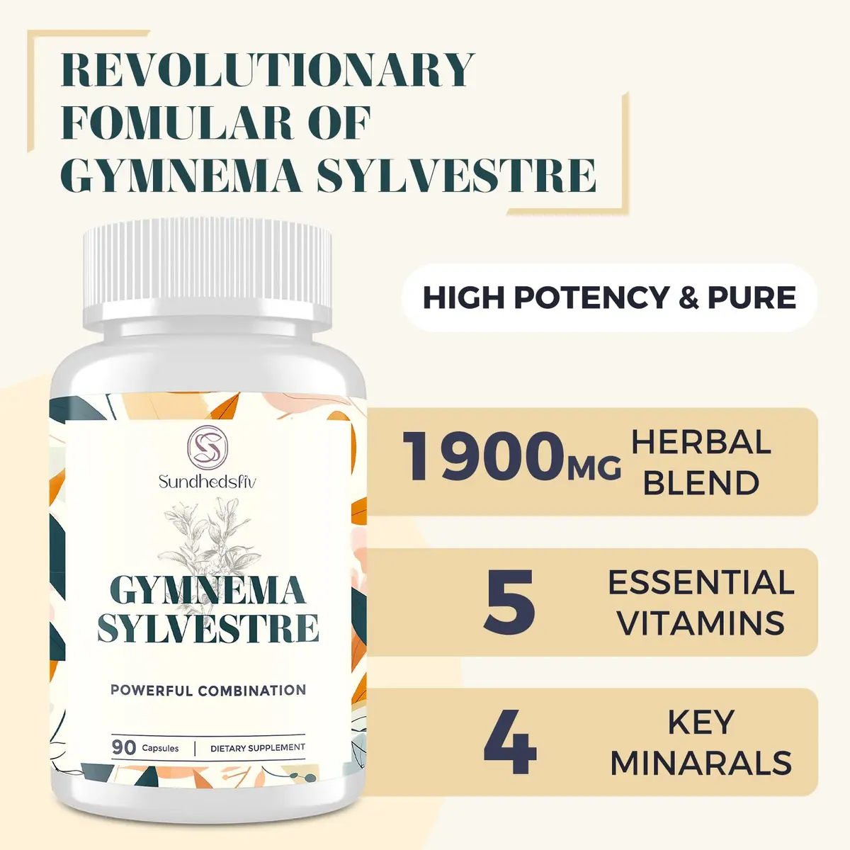 Sundhedsliv 16 in 1 Blxxd Sugr Supplement 90 Vegan Capsules | Gymnema, Berberine & Vitamins for Blood Sugar Support - view 4