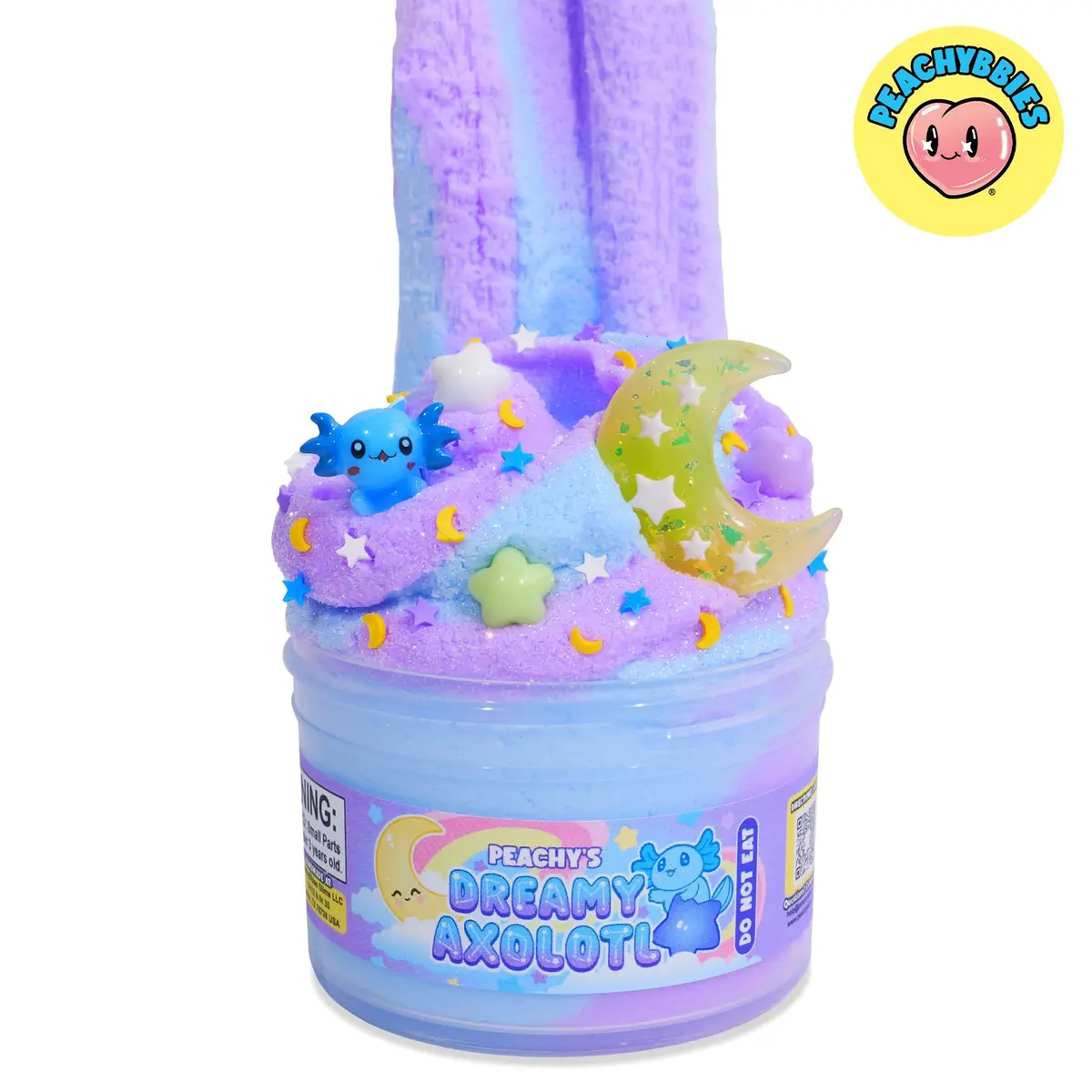 PEACHYBBIES Dreamy Axolotl Cloud Slime 207ml (7 oz) | Handmade USA Premium Scented Toy - view 4