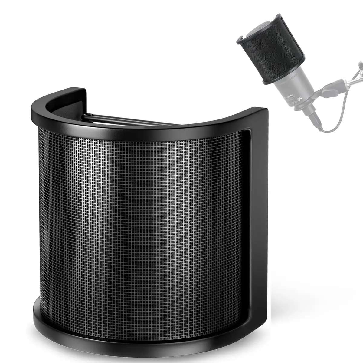 YOUSHARES AT2020 USB Microphone Pop Filter with 3-Layer Windscreen Mask Shield | Fits 35-50mm Mics - main product image