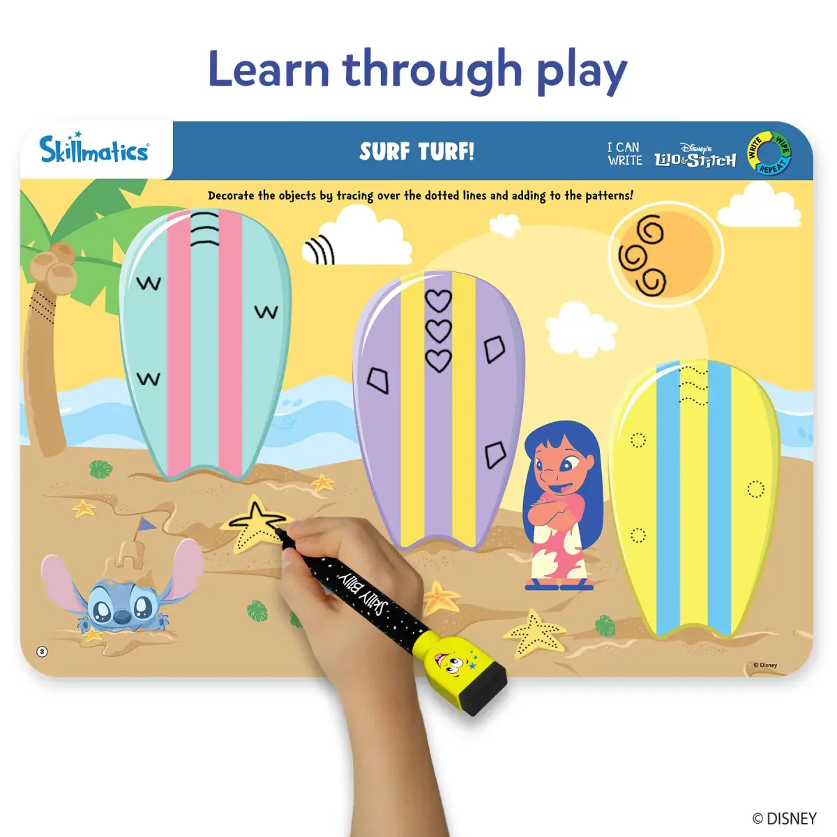 Skillmatics I Can Write Disney's Lilo & Stitch Activity Mats 27 x 38 cms (10.5 x 15 inches) | Educational Writing Game for Kids - view 4