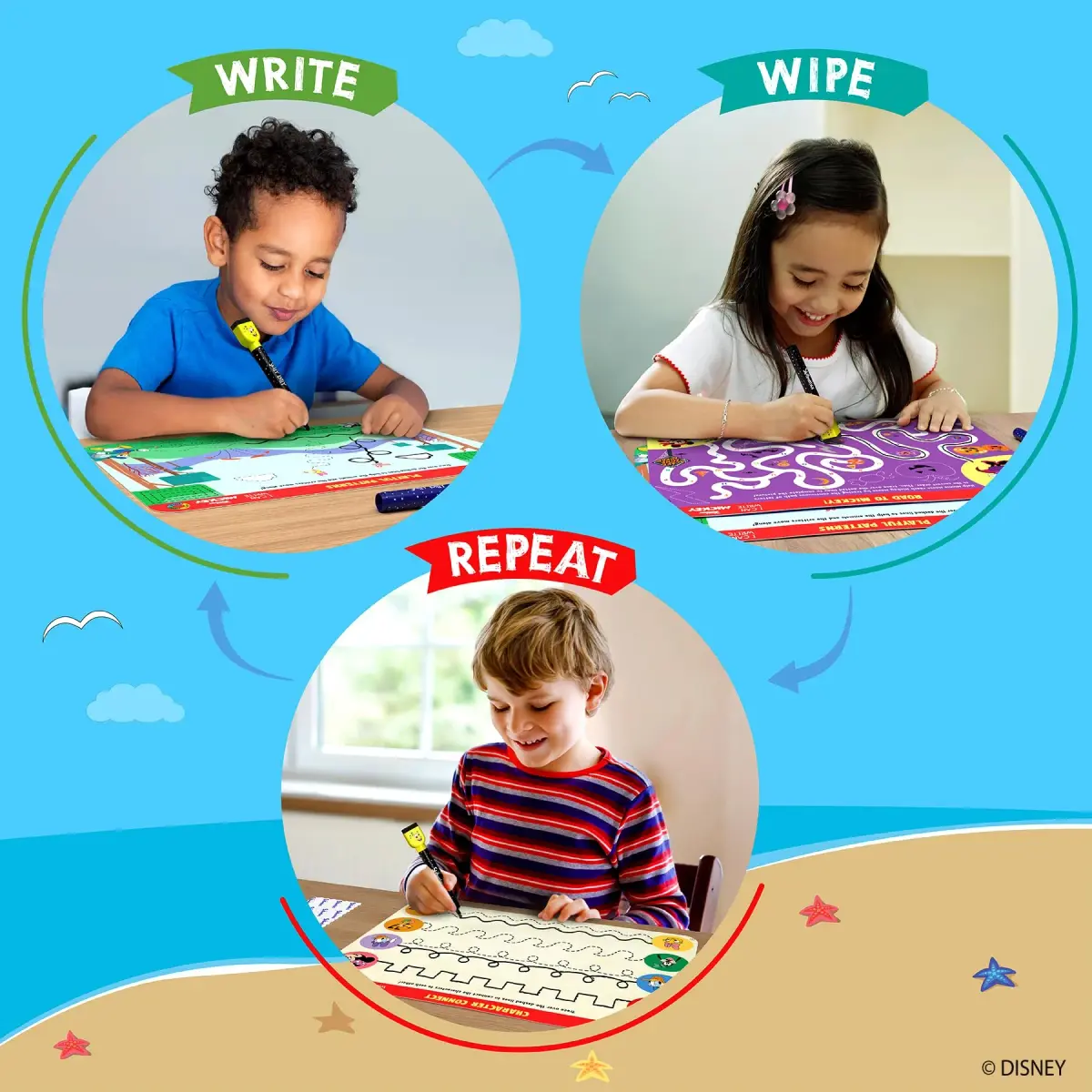 Skillmatics I Can Write Disney's Lilo & Stitch Activity Mats 27 x 38 cms (10.5 x 15 inches) | Educational Writing Game for Kids - view 5