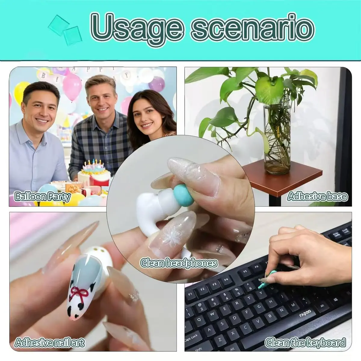 Feosky Adhesive Poster Sticky Tack Putty Grey 120PCS | Reusable & Removable Mounting Putty - view 6