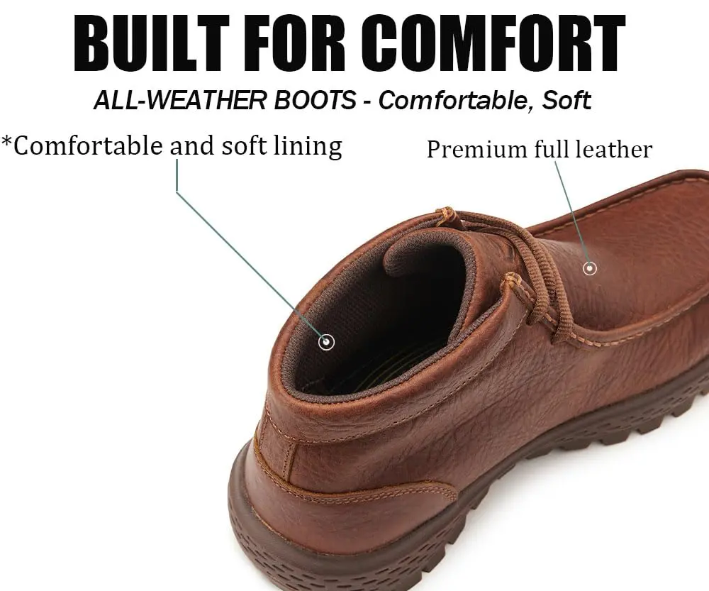 SUREWAY Men's Chukka Boots Lightweight Moc Toe Work Boots | Casual & Durable Support (70-120 chars) - view 6