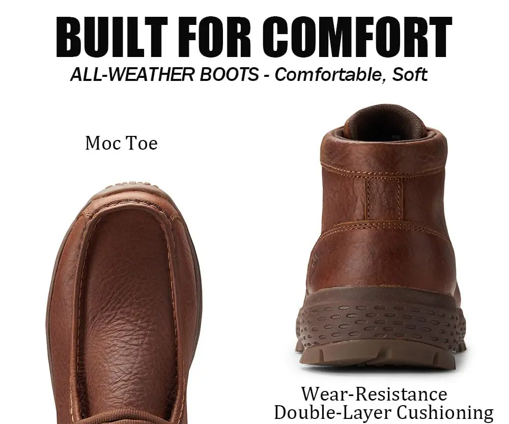 SUREWAY Men's Lightweight Moc Toe Chukka Boots | 2.7 kg (6 lb) Ankle Height - view 5