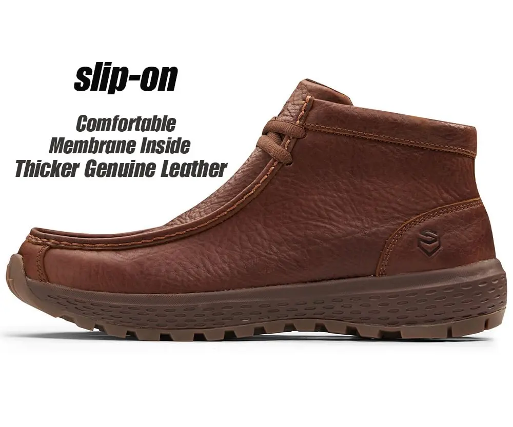 SUREWAY Men's Lightweight Moc Toe Chukka Boots | 2.7 kg (6 lb) Ankle Height - view 2