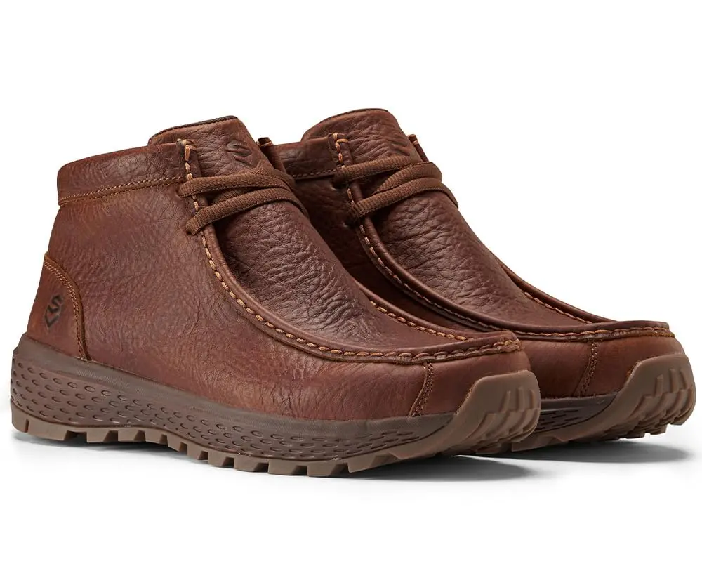 SUREWAY Men's Lightweight Moc Toe Chukka Boots | 2.7 kg (6 lb) Ankle Height - view 3