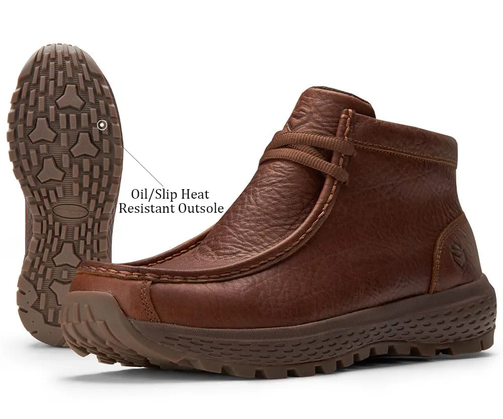 SUREWAY Men's Lightweight Moc Toe Chukka Boots | 2.7 kg (6 lb) Ankle Height - view 4