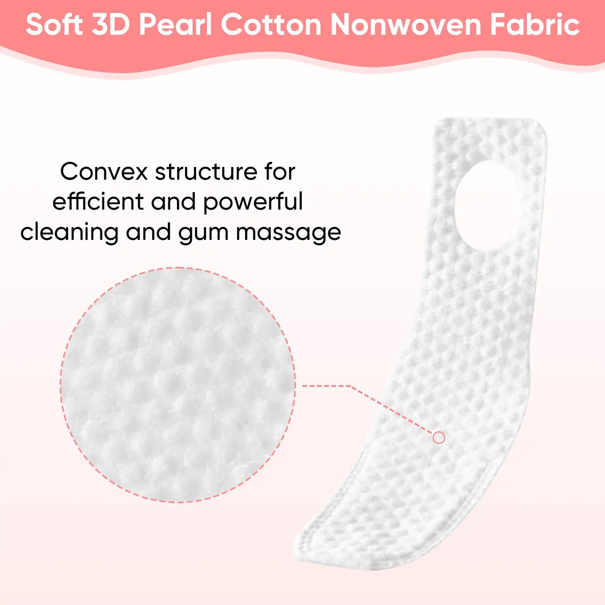 EASICUTI Baby Finger Toothbrush 40Pcs | Soft 3D Pearl Cotton Wipes for Infant Oral Care - view 3
