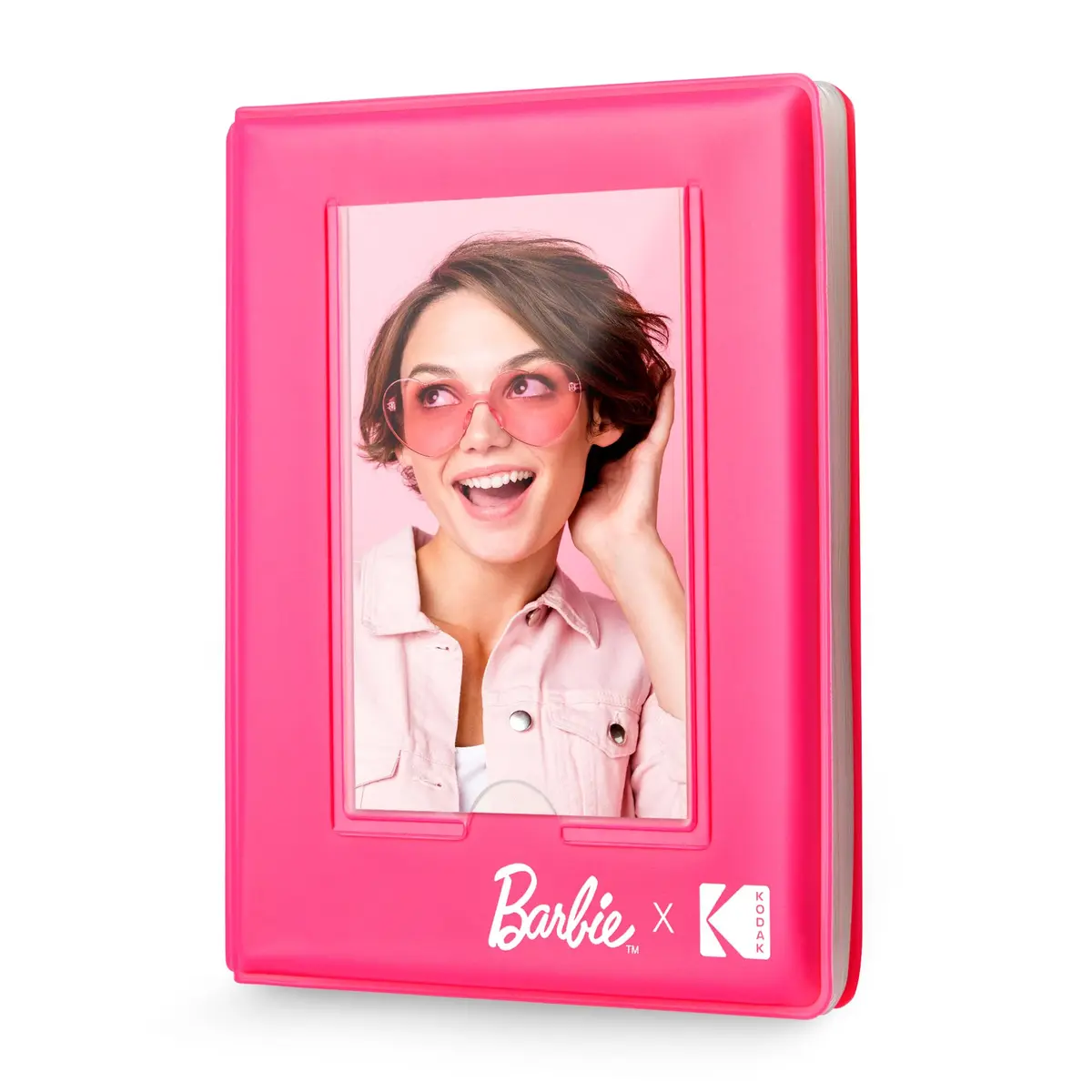 KODAK Barbie 64-Photo Mini Photo Album with Transparent Window Cover | Durable Pink Album for 2x3” Photos - main product image