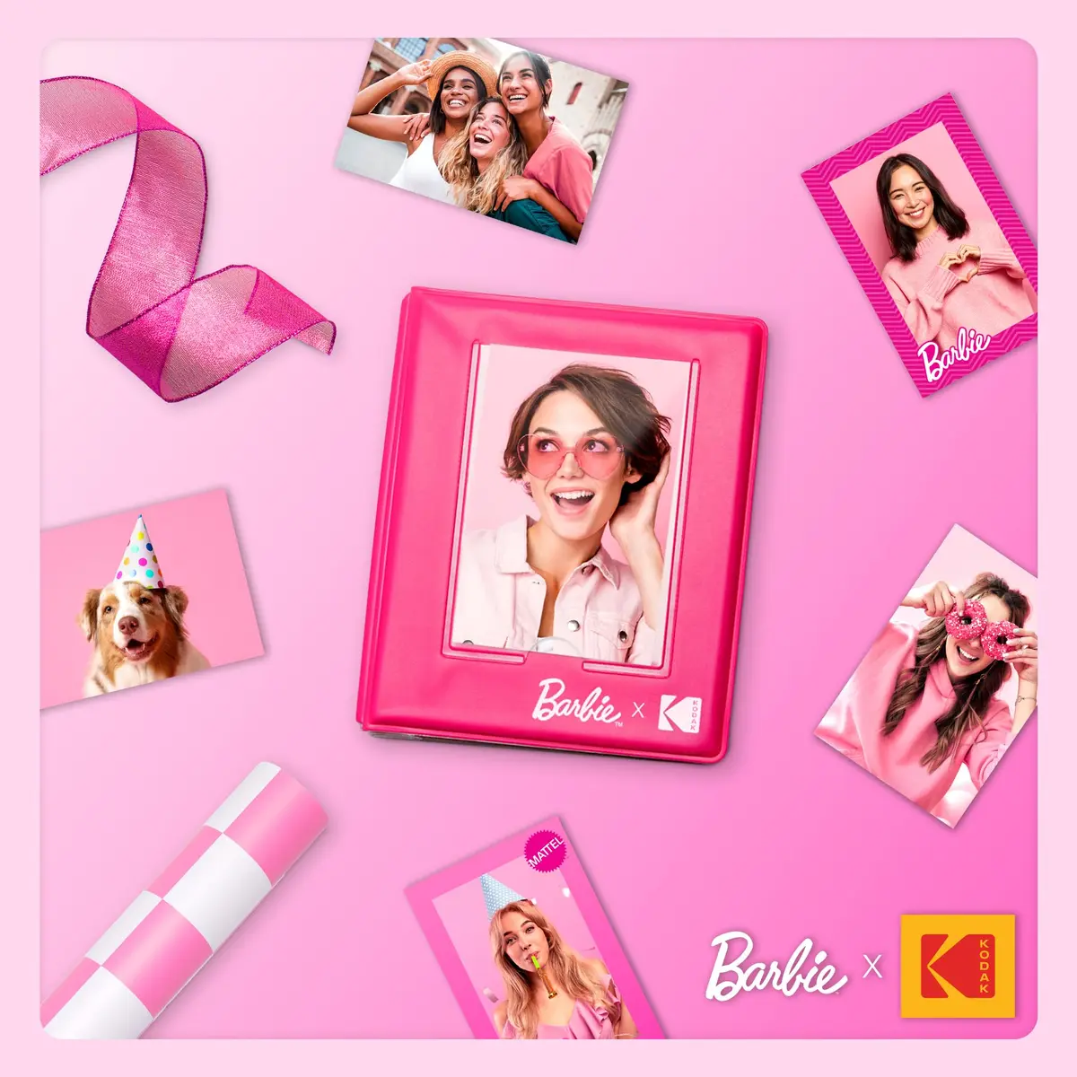 KODAK Barbie 64-Photo Mini Photo Album with Transparent Window Cover | Durable Pink Album for 2x3” Photos - view 5