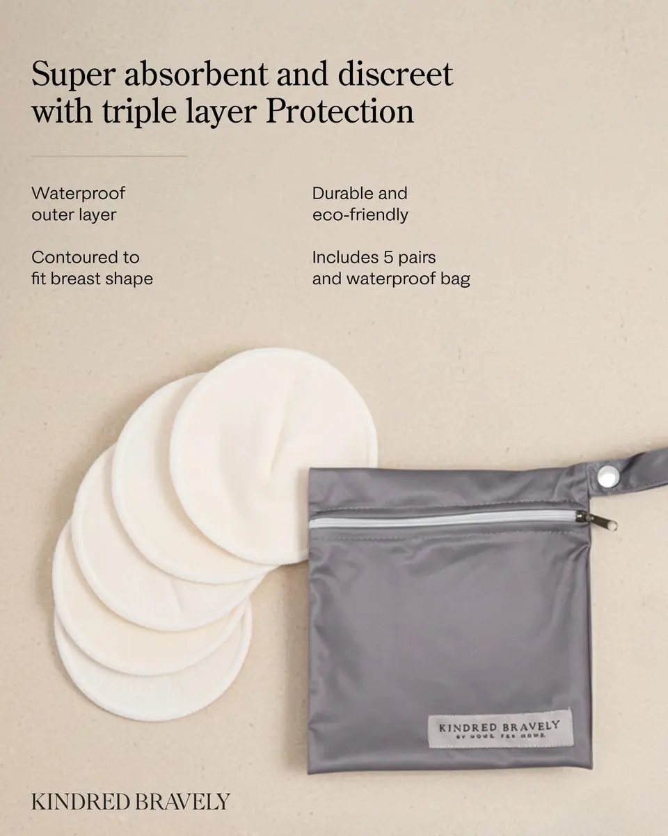 Kindred Bravely Organic Reusable Nursing Pads 10 Pack | OEKO-TEX Certified for Sensitive Skin - view 3
