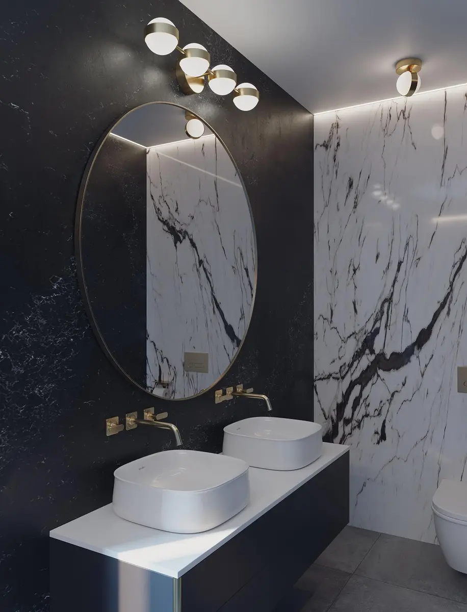AFX Verona 30'' LED Vanity Light | White Acrylic Shade & Satin Brass Finish, Modern Bathroom Fixture - view 2
