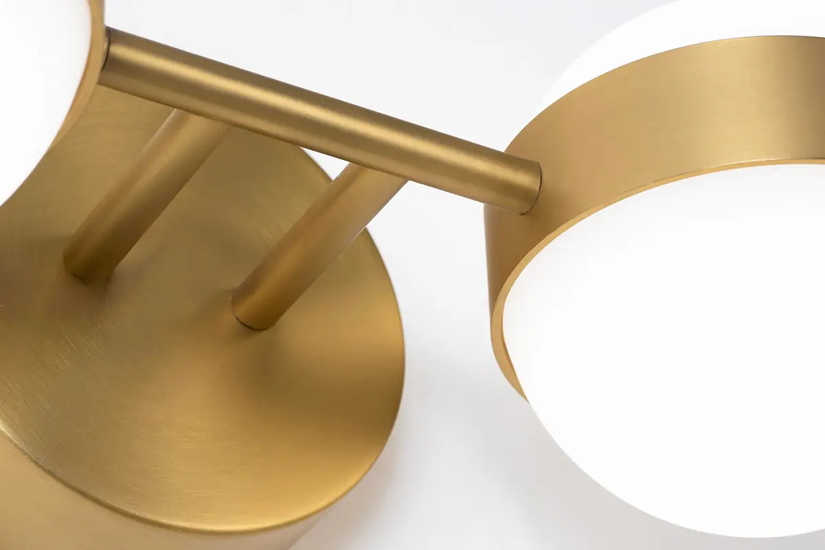 AFX Verona 30'' LED Vanity Light | White Acrylic Shade & Satin Brass Finish, Modern Bathroom Fixture - view 3