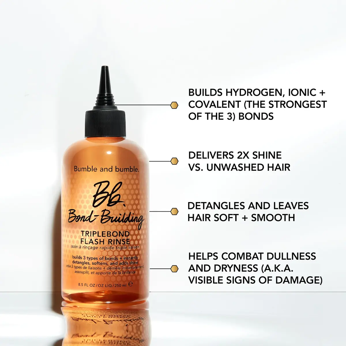 Bumble and bumble. Bond-Building TripleBond Flash Rinse 8.5 Fl Oz | Strengthens & Adds 2x Shine for Damaged Hair - view 8