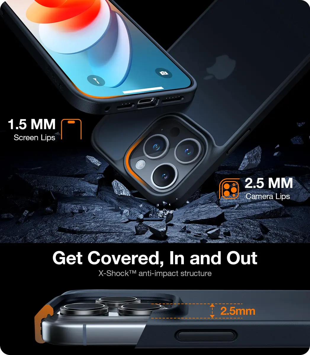 TORRAS Guardian Case for iPhone 16 Pro 6.3inch (159mm x 76mm x 11mm) | Military-Grade Drop Protection - view 6