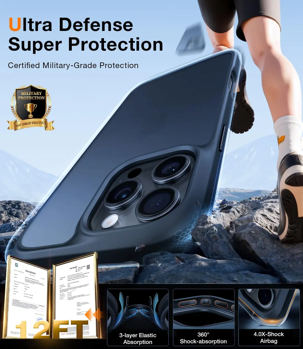 TORRAS Guardian Case for iPhone 16 Pro 6.3inch (159mm x 76mm x 11mm) | Military-Grade Drop Protection - view 2