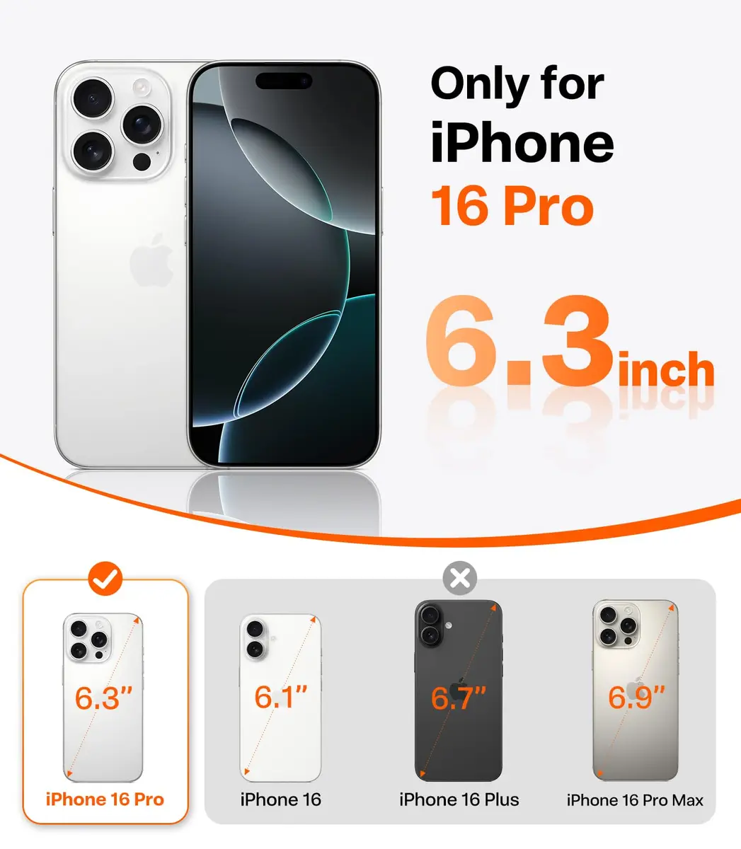 TORRAS Guardian Case for iPhone 16 Pro 6.3inch (159mm x 76mm x 11mm) | Military-Grade Drop Protection - view 4