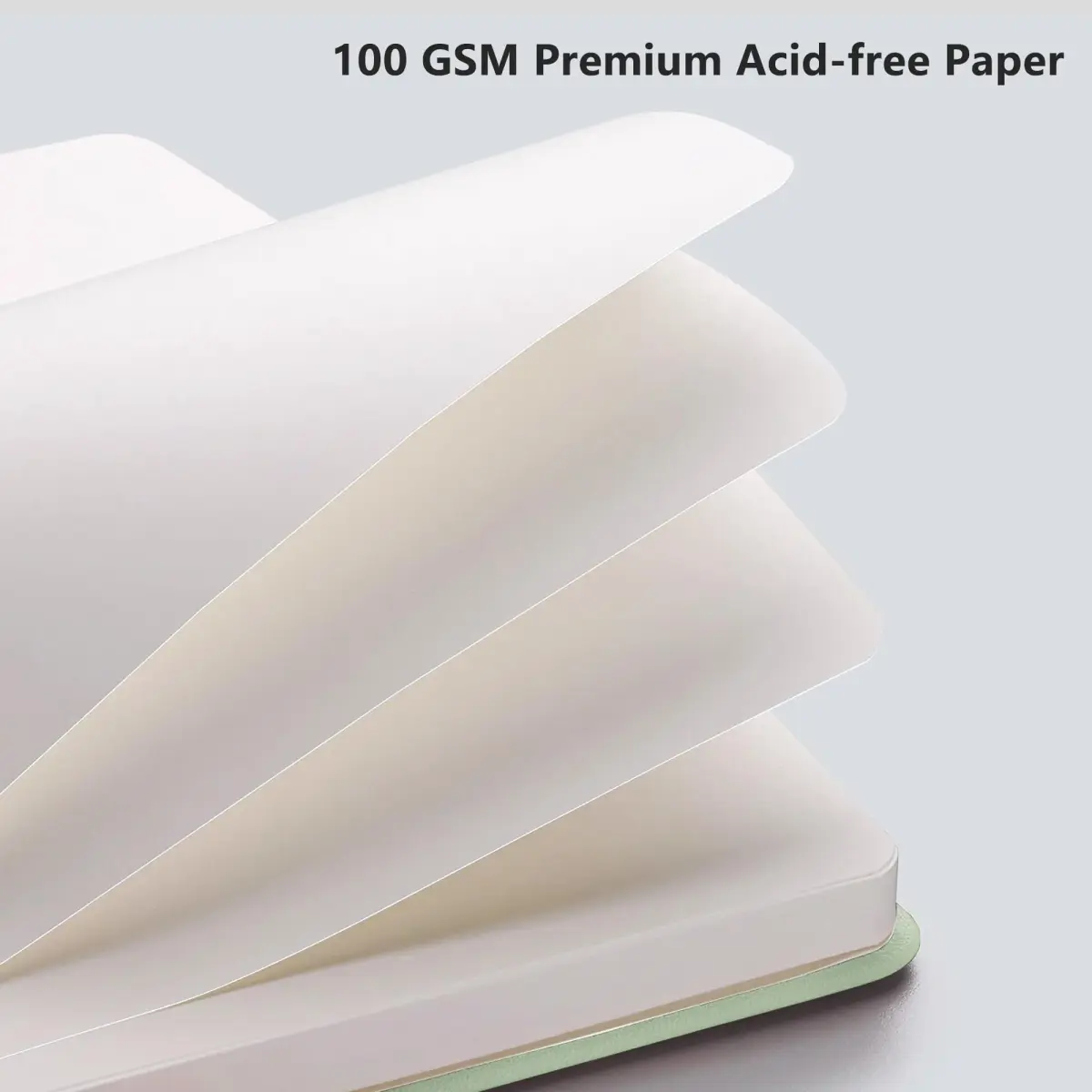 RETTACY Blank Journal Notebook A5 (5.7'' x 8.3'') 192 Pages Light Green | Acid-Free Paper Notebook for Professionals - view 3