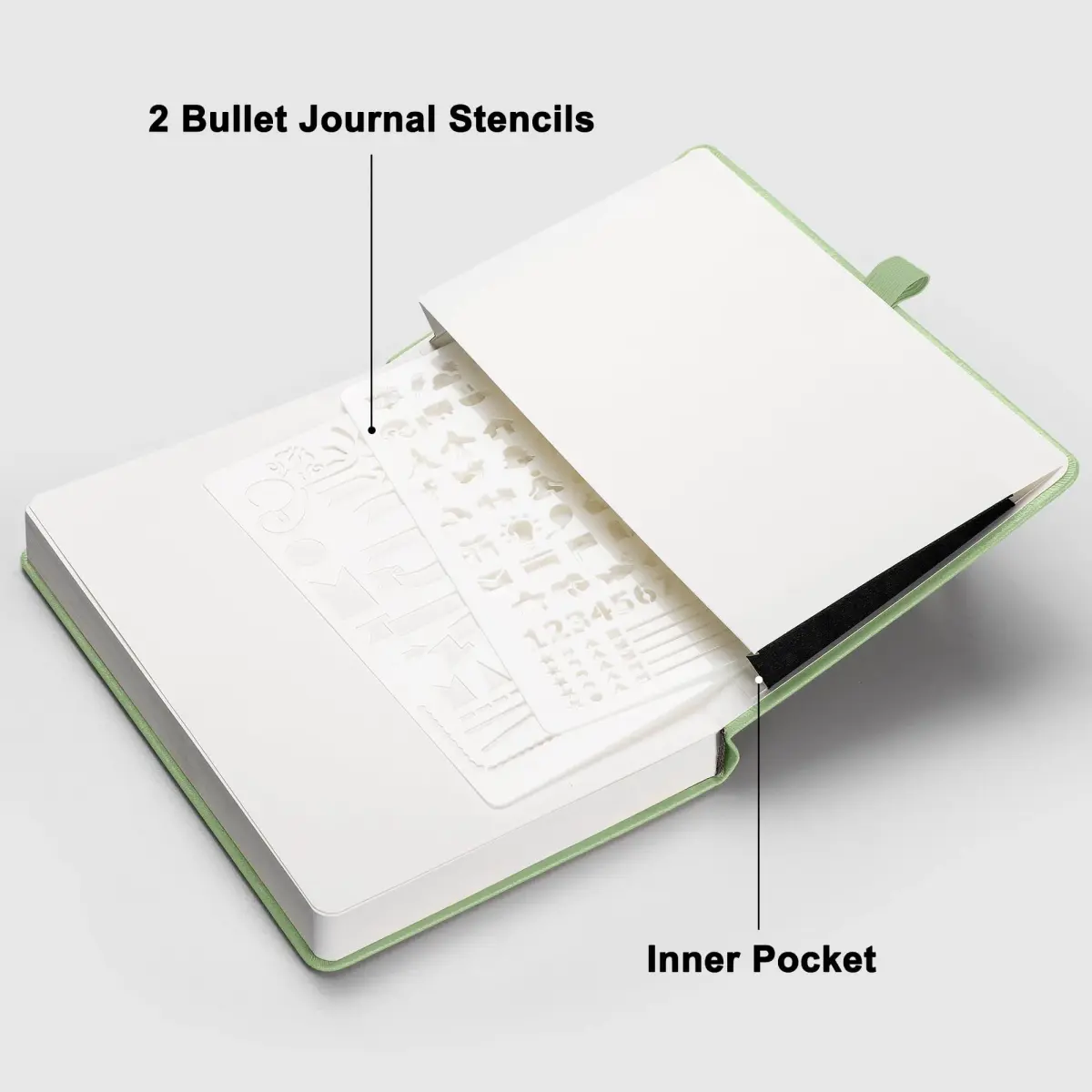 RETTACY Blank Journal Notebook A5 (5.7'' x 8.3'') 192 Pages Light Green | Acid-Free Paper Notebook for Professionals - view 7