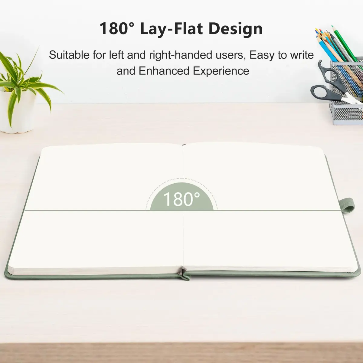 RETTACY Blank Journal Notebook A5 Sage Green 192 Pages | Acid-Free Paper for Smooth Writing - view 6