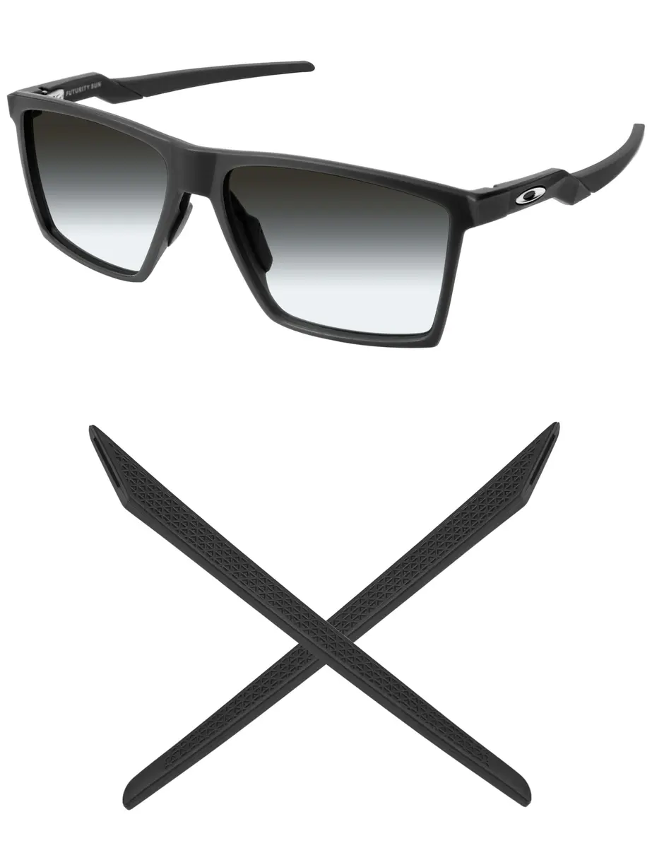 Mryok Replacement Earsocks for Oakley Futurity Sun OO9482 / Futurity OX8052 Sunglasses - Black | Impact-Resistant Fit - main product image