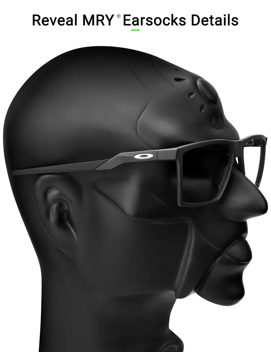 Mryok Replacement Earsocks for Oakley Futurity Sun OO9482 / Futurity OX8052 Sunglasses - Black | Impact-Resistant Fit - view 5