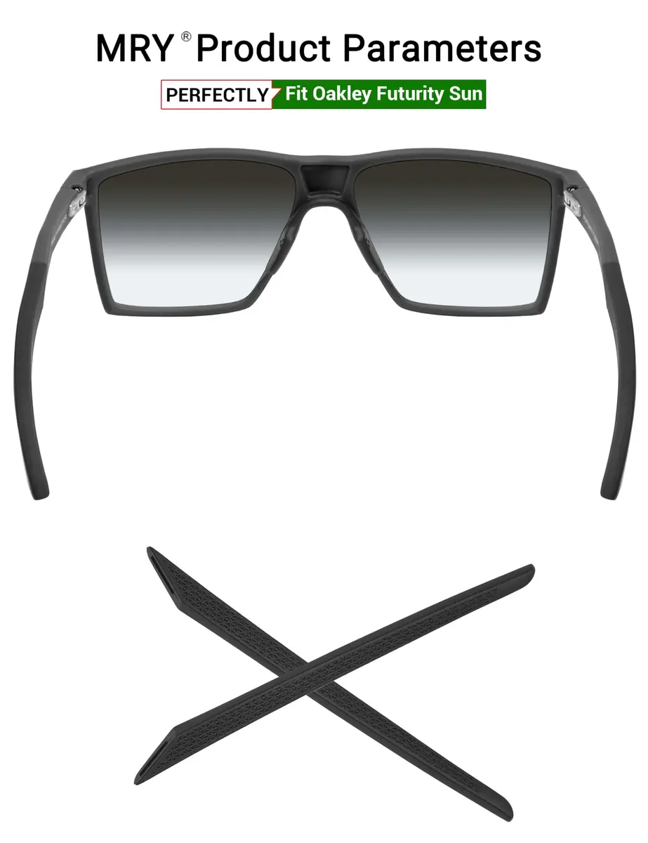 Mryok Replacement Earsocks for Oakley Futurity Sun OO9482 / Futurity OX8052 Sunglasses - Black | Impact-Resistant Fit - view 2