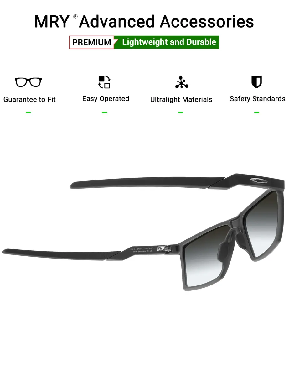 Mryok Replacement Earsocks for Oakley Futurity Sun OO9482 / Futurity OX8052 Sunglasses - Black | Impact-Resistant Fit - view 3