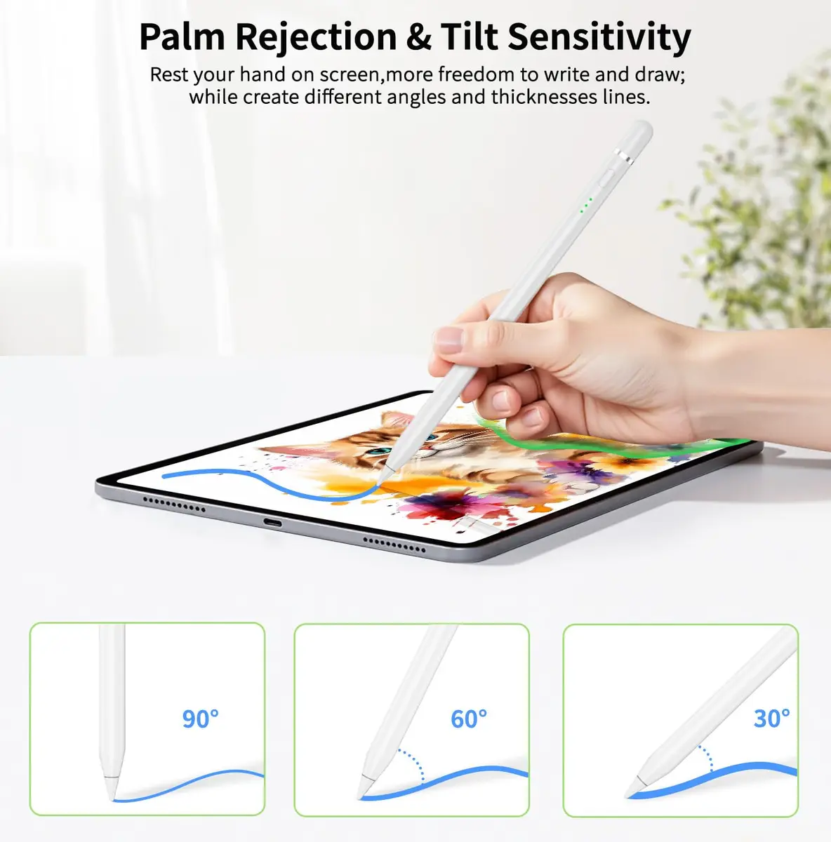 STYLUSLINK Apple Pencil Alternative for iPad 6-11th Gen, Mini 5-7, Air 3-5, Pro 13"/11" | Fast Charge, Precise, Magnetic - view 5