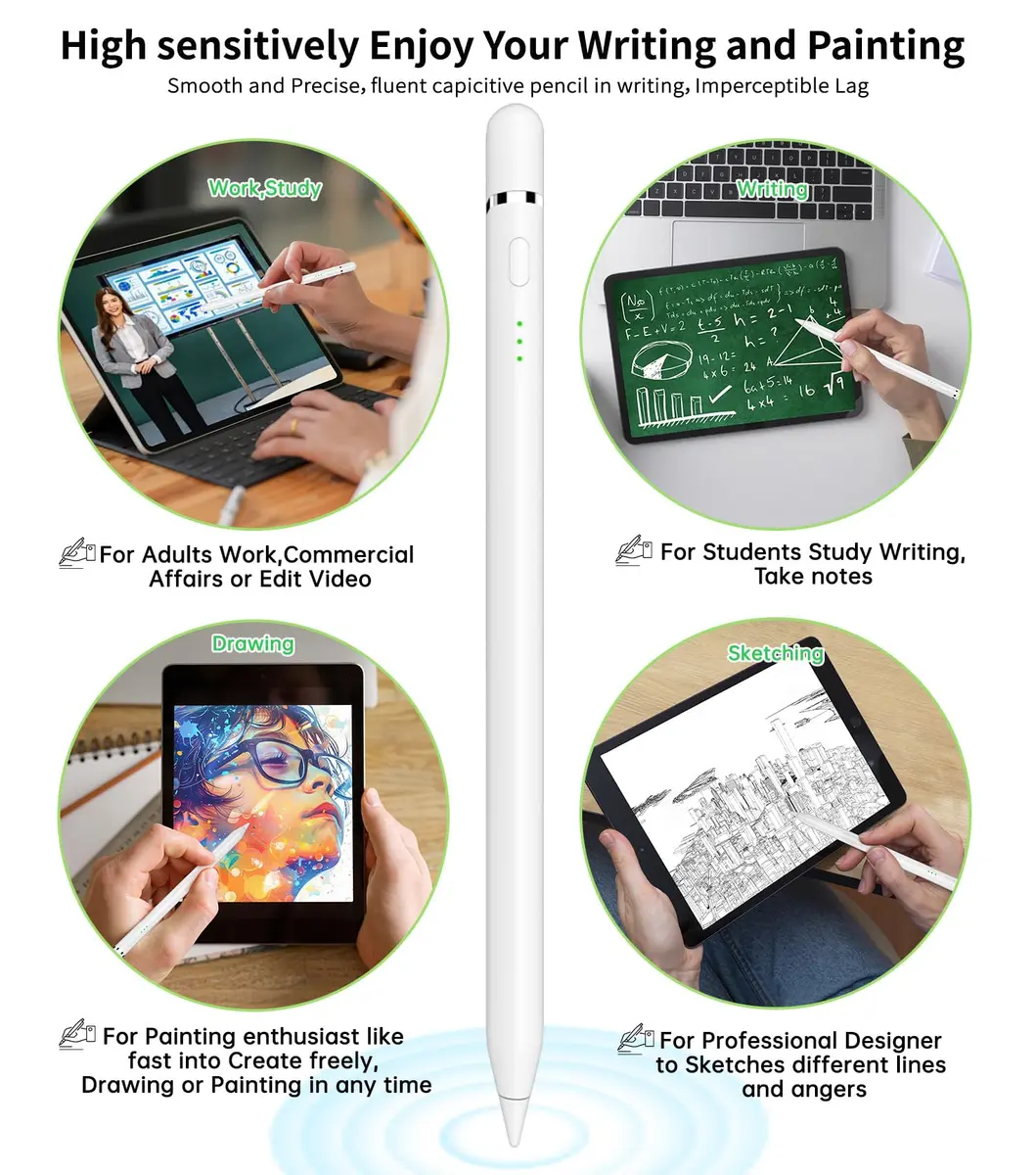 STYLUSLINK Apple Pencil Alternative for iPad 6-11th Gen, Mini 5-7, Air 3-5, Pro 13"/11" | Fast Charge, Precise, Magnetic - view 7
