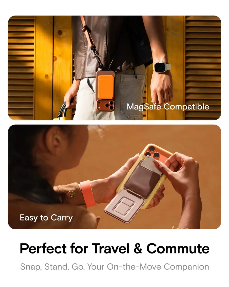 MOFT Phone Tripod Stand & Wallet, NFC Card Holder, Hold 1-2 Cards | Slim 0.94cm Profile for Mobile Content - view 6