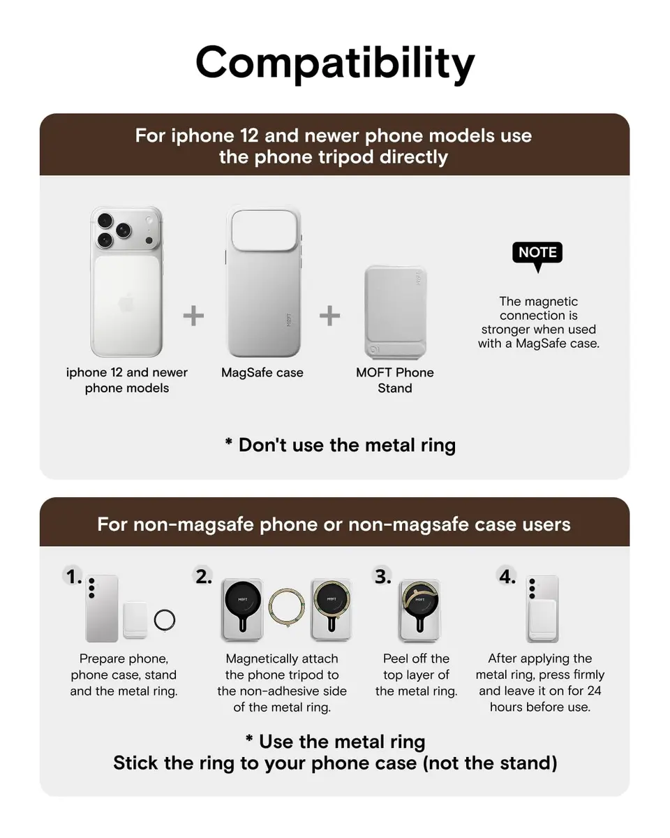MOFT Phone Tripod Stand & Wallet, NFC Card Holder, Hold 1-2 Cards | Slim 0.94cm Profile for Mobile Content - view 9