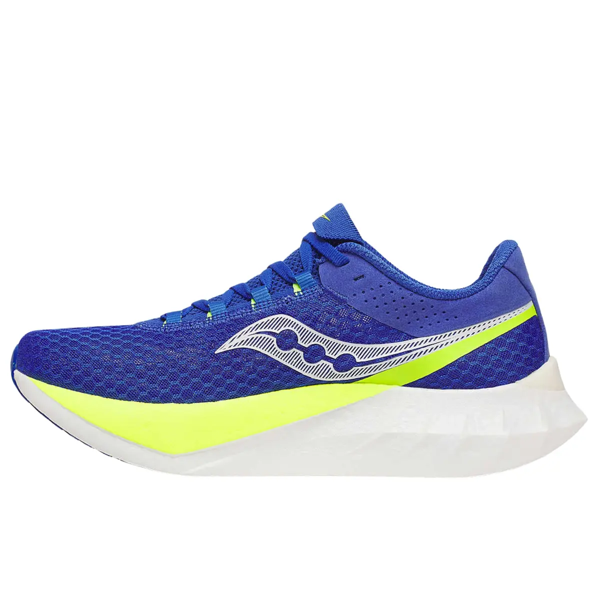 Saucony Endorphin Pro 4 Running Shoes in Lapis/Citron | Carbon Plate & Dual Foam Cushioning for Race & Speed Training - main product image