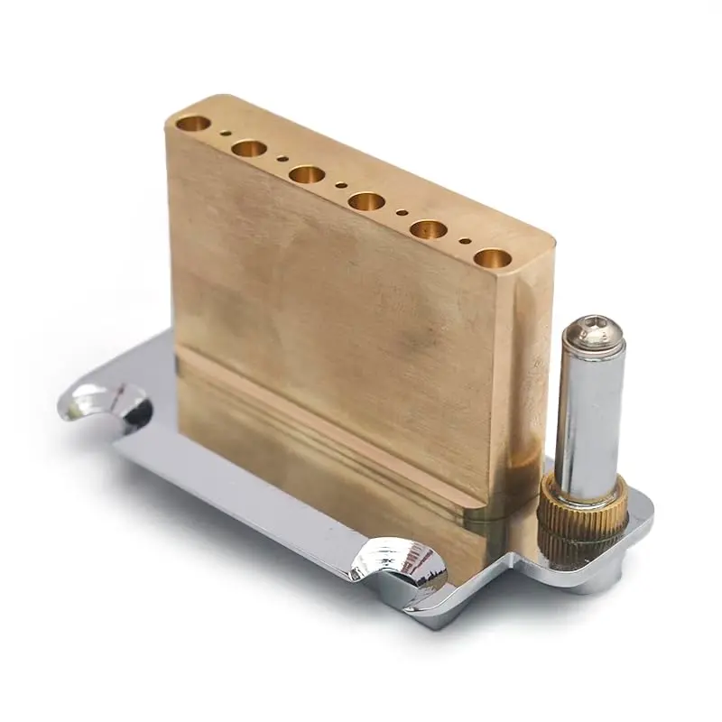 SAPHUE Guitar Tremolo Bridge 54.5mm (2.15 inches) with Brass Block and Chrome Finish | Fits Squier Strat Style Electric Guitars - view 4