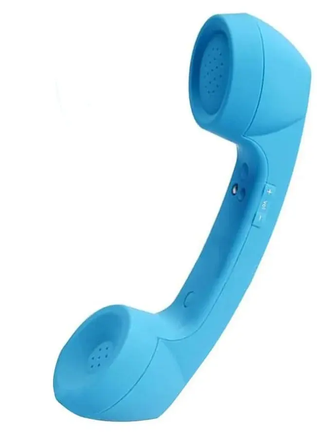 LIONSOUL Retro Phone Handset with Bluetooth & USB, Blue | 12-Hour Talk Time - main product image