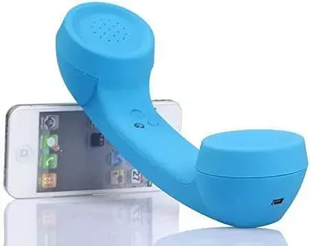 LIONSOUL Retro Phone Handset with Bluetooth & USB, Blue | 12-Hour Talk Time - view 4
