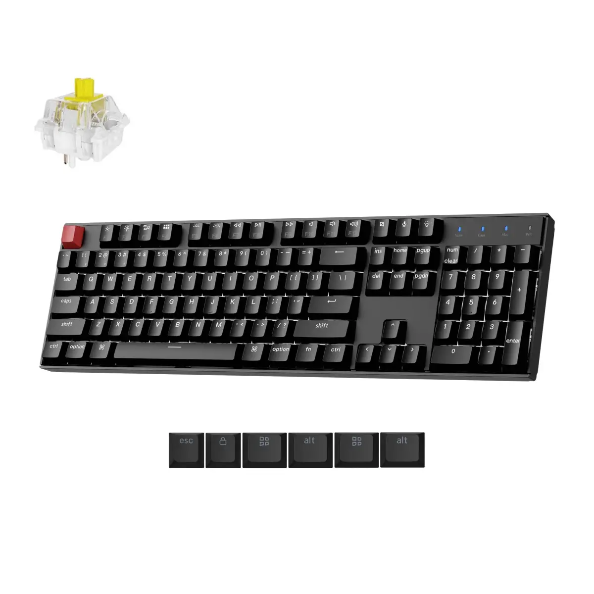 Keychron K10 Version 2 Full Size 104 Keys Wireless Mechanical Keyboard with Super Banana Switch | 17.32 inches (43.99 cm) - main product image