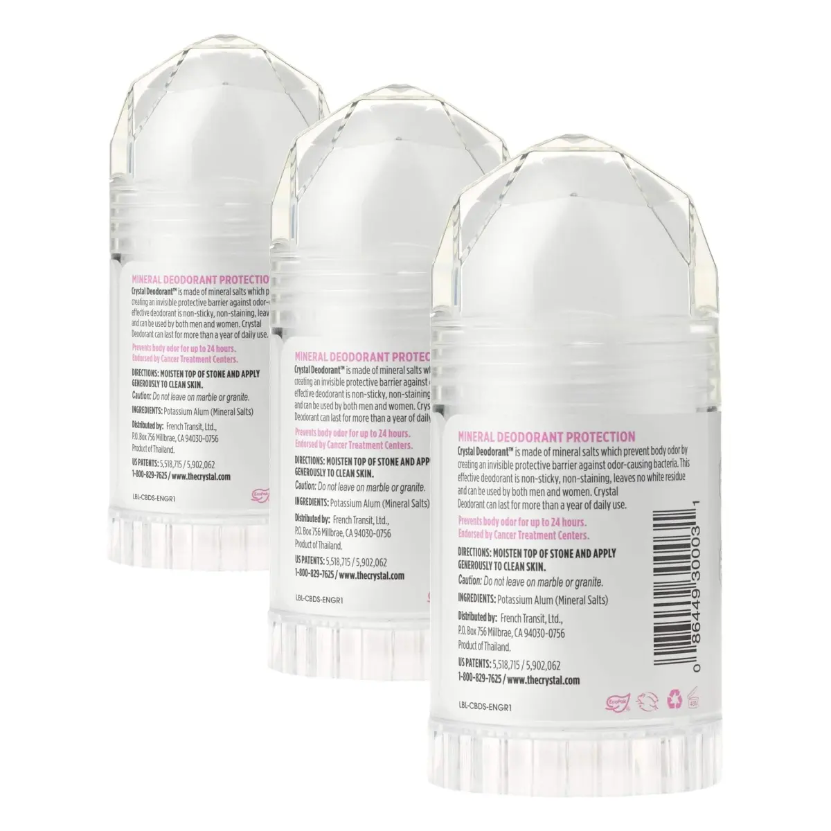 Crystal Essence Mineral Deodorant Stick Unscented 25.5ml (0.85 Fl Oz) | 24-Hour Odor Protection - main product image