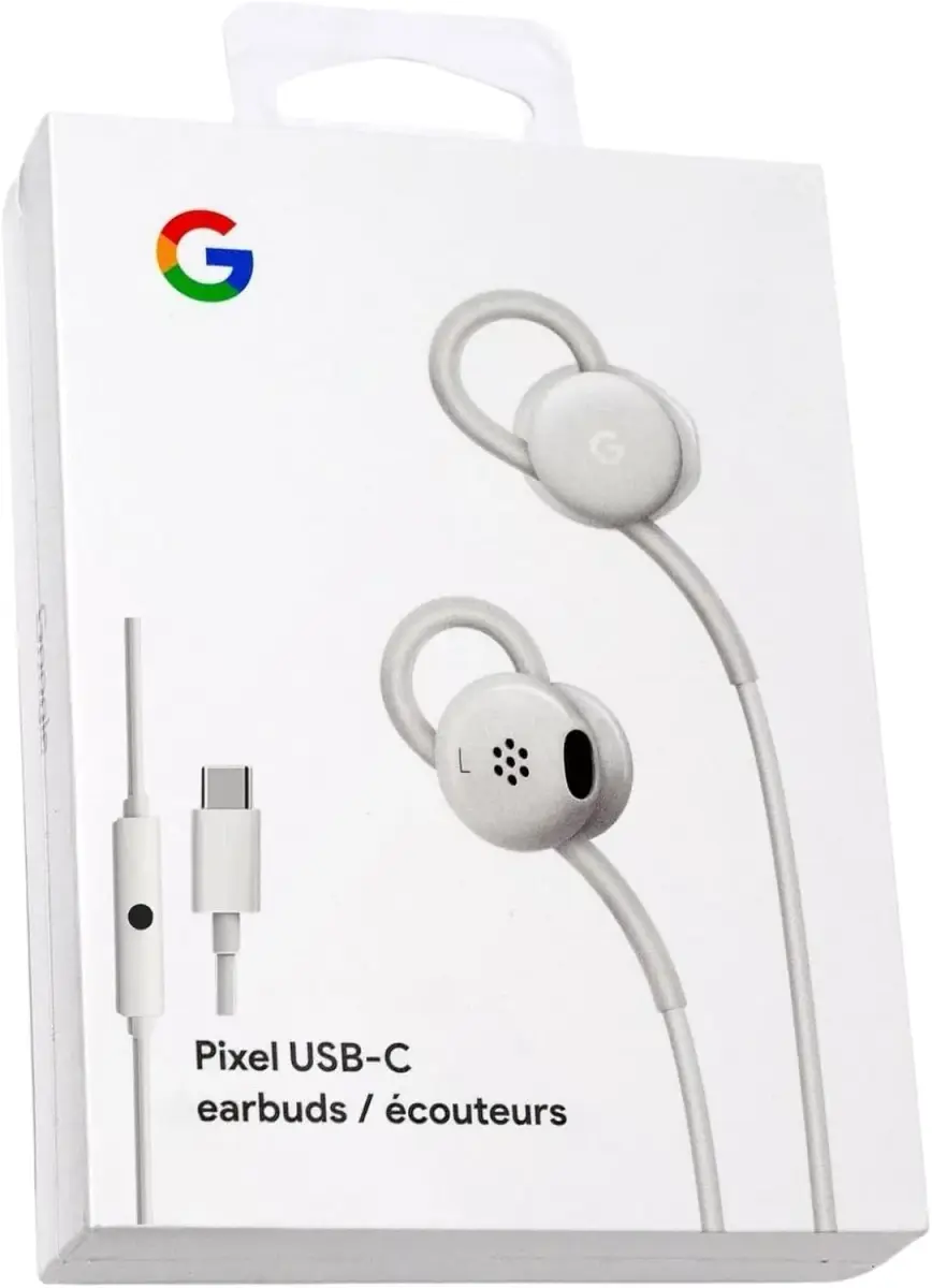 Google Wired Earbuds USB-C, White | Compatible with Type-C Phones, Inline Controls - main product image