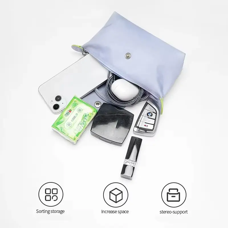 Umiup Felt Mini Organizer Insert for Longchamp Mini XS Tote Bag, Beige XS (5cm x 16.5cm x 8cm) | Chic Handbag Storage Liner - view 5