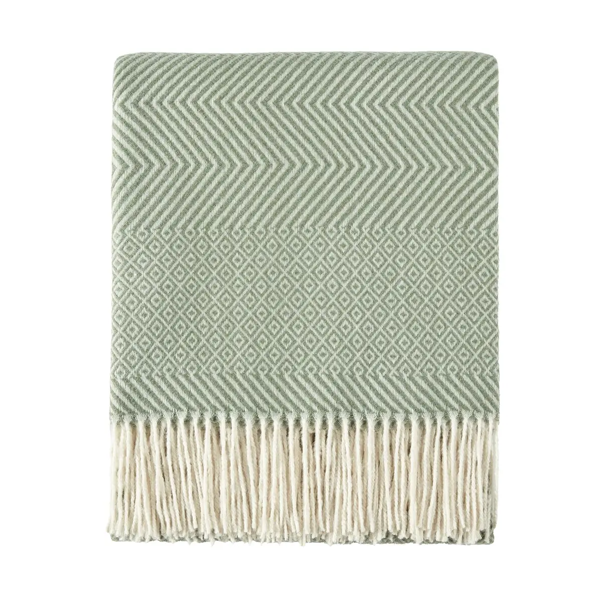 CREVENT 50"X60" Farmhouse Throw Blanket | Breathable & Warm Faux Cashmere (Green) - view 7