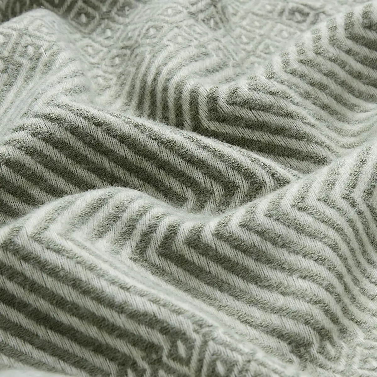 CREVENT 50"X60" Farmhouse Throw Blanket | Breathable & Warm Faux Cashmere (Green) - view 4