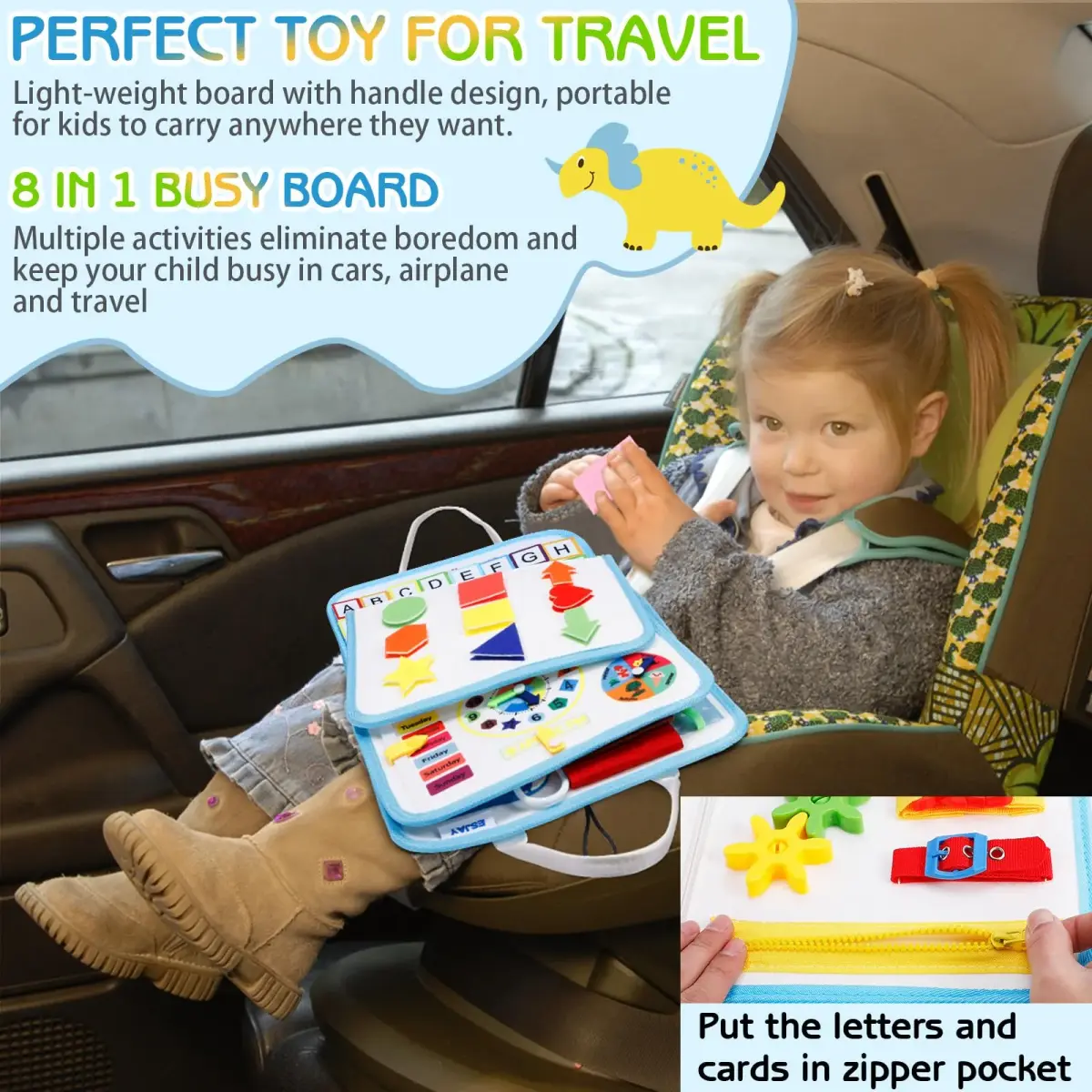 Esjay Montessori Busy Board 8-Page Activity Book | Fine Motor Skills Learning Toy for Toddlers - view 4