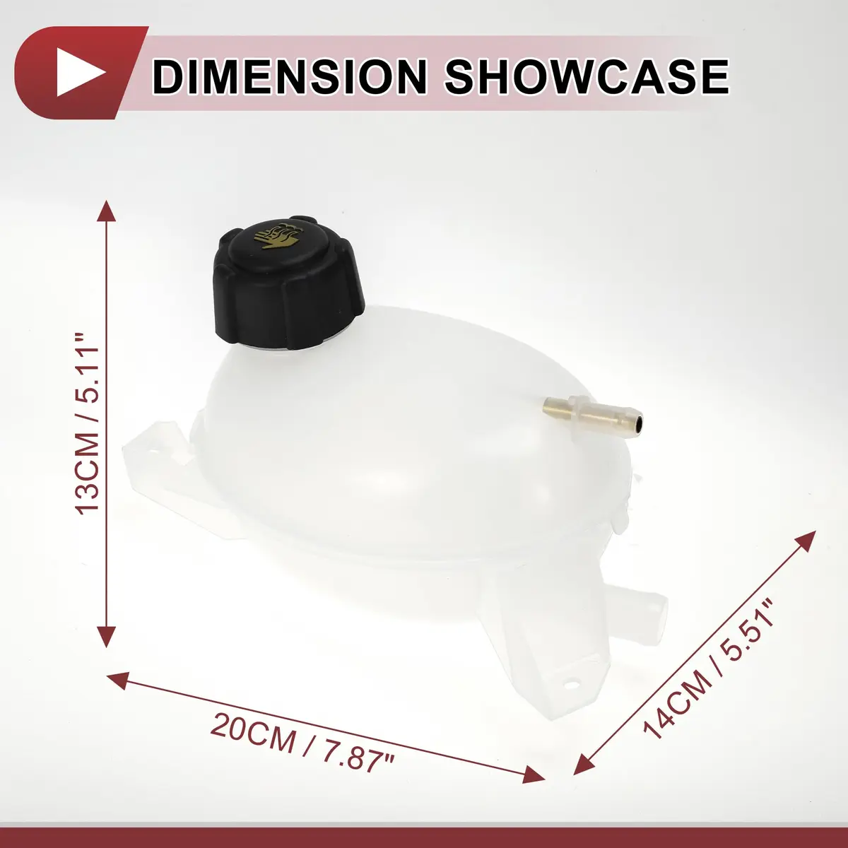 HEROFFIX Coolant Water Expansion Tank 217104354R for Renault Clio MK4 12-on | Direct Replacement PP White 20x14x13cm - view 5