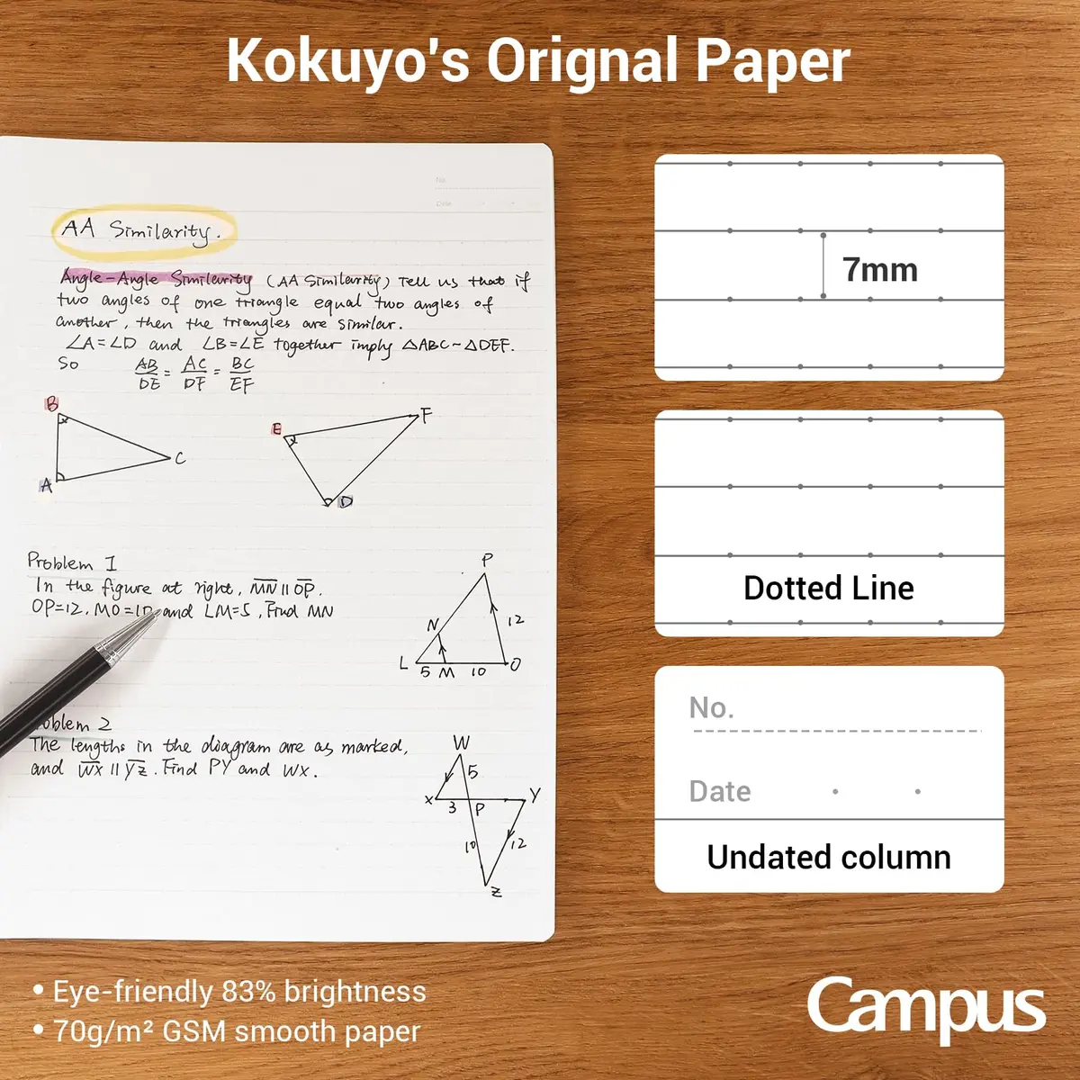 KOKUYO B5 Composition Notebooks 3 Pack | Bleed-Resistant Paper for School & Office - view 6