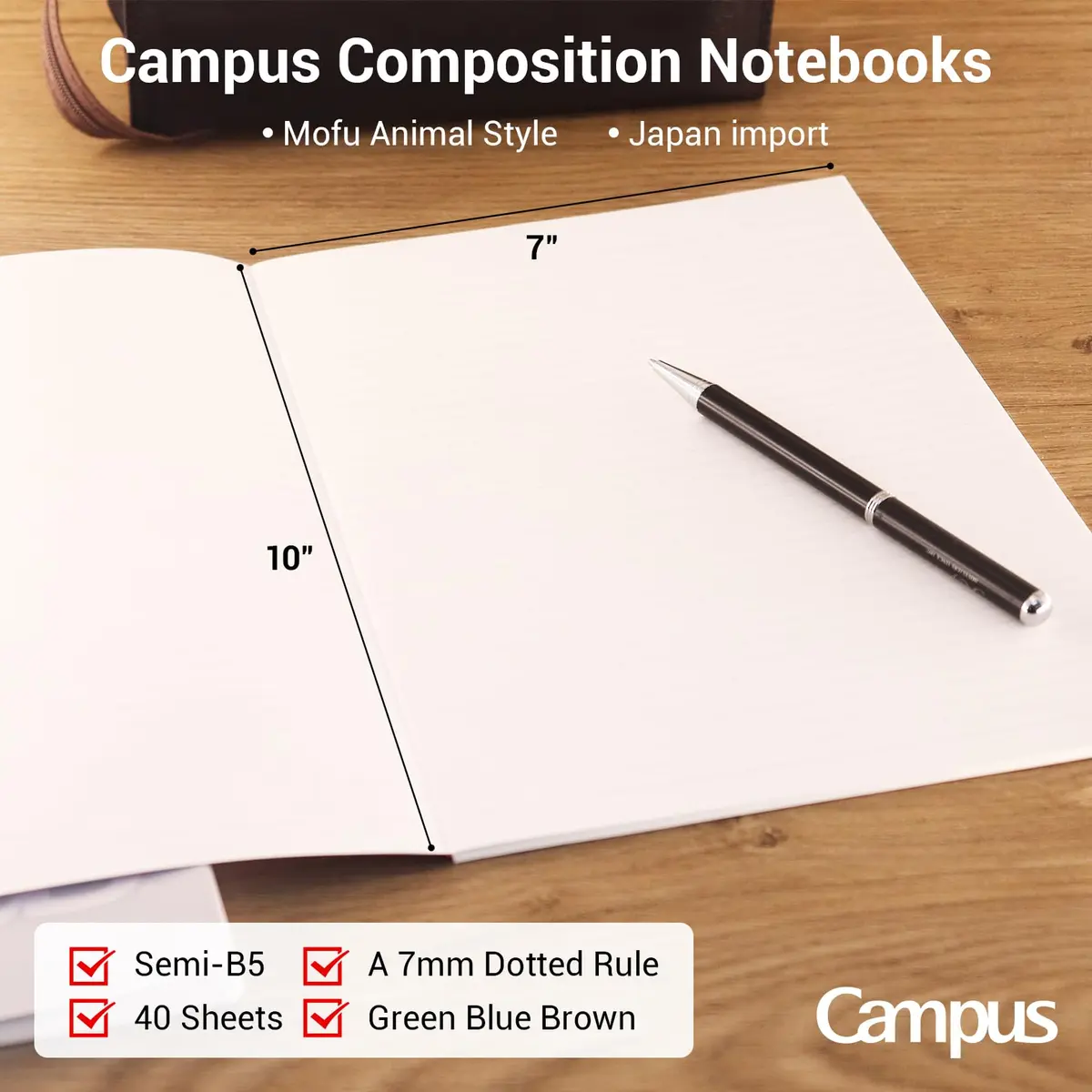 KOKUYO B5 Composition Notebooks 3 Pack | Bleed-Resistant Paper for School & Office - view 2