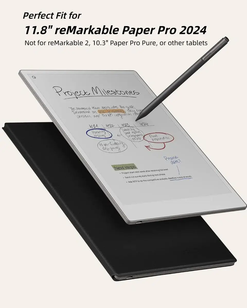 WALNEW Magnetic Folio Case for 11.8" Remarkable Paper Pro 2024 | Slim, Auto Wake/Sleep, Pen Clasp - view 2